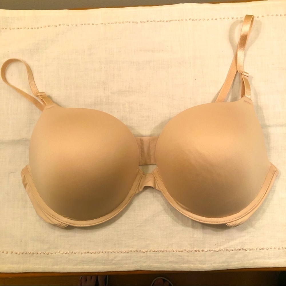 Maidenform Self Expressions 5809 Bra 40D Underwire Molded Cups Beige